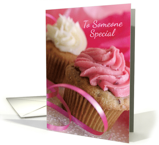 Valentine's Day Pink Cupcakes card (1668350)