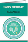Birthday Tennis Wishing You More Victories Custom Text card
