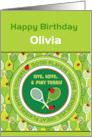 Awesome Birthday Tennis Custom Text card