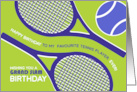 Tennis Wishing Grand Slam Birthday Green and Purple card