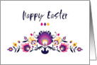 Happy Easter Beautiful Purple Single Folklore Composition card