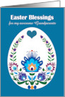 For Any Relation Easter Blessing Single Easter Egg Blue Custom card