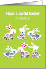 Easter Greetings with Six Cute Bunnies Custom card