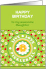 For Daughter Birthday Pickleball Live Love in Green Custom card