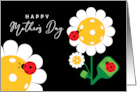 For Mother on Mother’s Day Pickleball Daisies Black card
