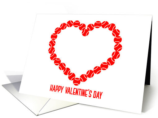 Simple Tennis Happy Valentines Day card (1669906)