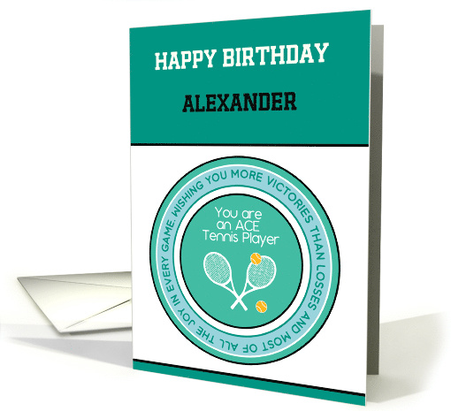 Birthday Tennis Wishing You More Victories Custom Text card (1670090)