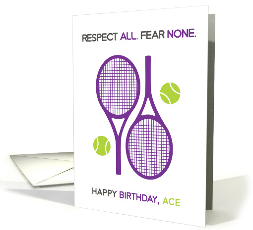 Birthday Tennis with Two Rackets card (1670116)