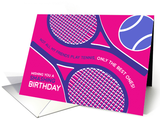 Tennis Happy Birthday Pink card (1671910)