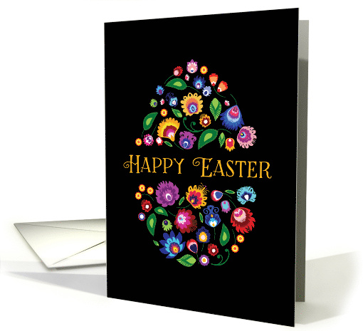 Happy Easter Pysanka Easter Egg with Traditional Cut out... (1671974)