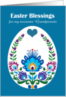 For Any Relation Easter Blessing Single Easter Egg Blue Custom card