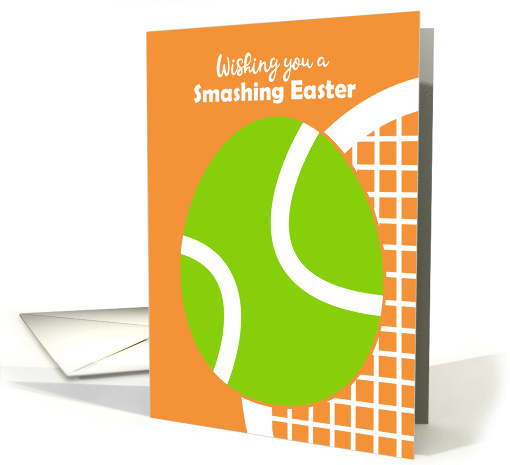 Wishing You a Smashing Easter With Tennis Ball as an Easter Egg card