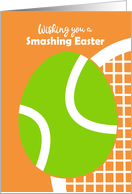 Wishing You a Smashing Easter With Tennis Ball as an Easter Egg card