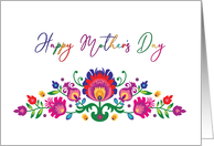 Happy Mothers Day Unique Folklore Arrangement card