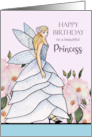 Birthday Wishes for Her Fairy Princess Pen Watercolor Illustration card