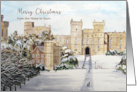 From Our Home to Yours Christmas Winter at Windsor Castle Painting card