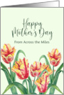 From Across the Miles on Mother’s Day Watercolor Yellow Tulips card