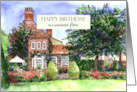 For Him on Birthday The Manor House York Watercolor Painting card