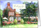 Thinking of You The Manor House York Garden Watercolor Painting card