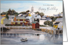 For Niece on Birthday Portsmouth Harbor Landscape Painting card