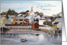Congratulations From All of Us Portsmouth Harbor Landscape Painting card