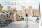 For Great Grandmother on Birthday Windsor Castle England Painting card
