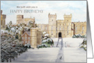 From Both of Us on Birthday Windsor Castle England Winter Painting card