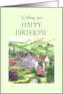 General Happy Birthday Rydal Mount Garden Cumbria England Painting card