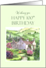 For 100th Birthday Rydal Mount Garden England Landscape Painting card