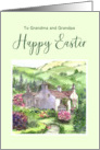 For Grandma and Grandpa on Easter Rydal Mount Garden England Painting card