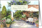 For Grandpa on Fathers Day Custom Terrace of Manor House Painting card