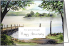 To Special Couple on Wedding Anniversary Derwentwater Cumbria card