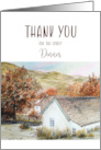Thank You for The Dinner Buttermere Village Autumn Scenery card