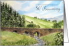 For 50th Wedding Anniversary Scawgill Bridge Cumbria Painting card