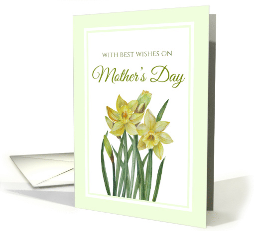 General Mother's Day Yellow Daffodils Botanical Illustration card