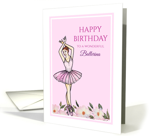 For A Ballerina on Birthday Ballerina with Pink Dress... (1692956)