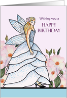 General Birthday Fairy Princess Watercolor Illustration card