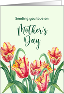 General Mother’s Day Watercolor Yellow Tulips Flower Painting card