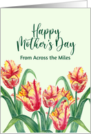 From Across the Miles on Mother’s Day Watercolor Yellow Tulips card