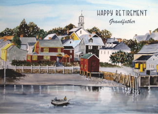 For Grandfather on Retirement Portsmouth Harbor Landscape Painting