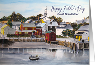 For Great Grandfather on Father’s Day Portsmouth Harbor Painting card