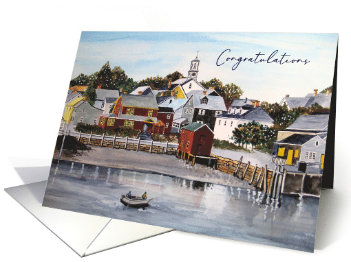 General Congratulations Portsmouth Harbor Landscape Painting card