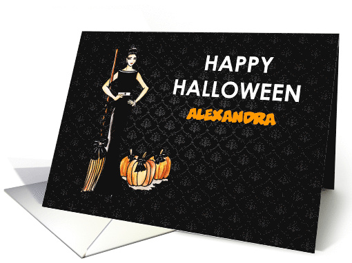 For Alexandra on Halloween Custom Lady Witch with Broom... (1788378)
