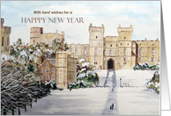 General Happy New Year Windsor Castle England Landscape Painting card