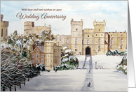 General Wedding Anniversary Windsor Castle England Winter Painting card