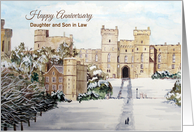 For Daughter and Son in Law on Anniversary Windsor Castle Painting card