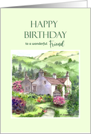 For Friend on Birthday Rydal Mount Garden Cumbria England Painting card