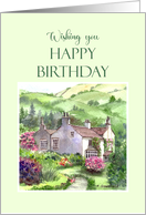 General Happy Birthday Rydal Mount Garden Cumbria England Painting card