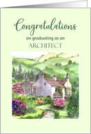 Congratulations Graduation as Architect Rydal Mount Garden England card