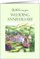 General Wedding Anniversary Rydal Mount Garden England Painting card